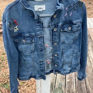 Embroidered Blue Denim Jacket